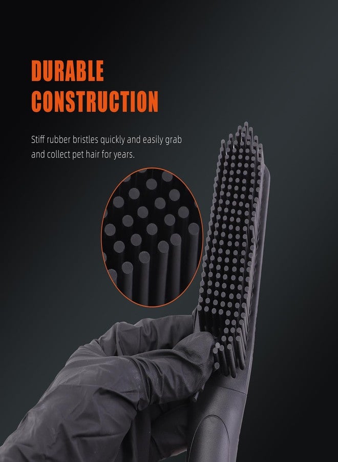 SPTA Pet Hair Brush, 2Pcs Pet Hair Removal Brush,Triangular Wedge Tip,Rubber Bristles to Trap and Remove Hair,Metal-Free Design,Ergonomic Design Great for Cars,Trucks,SUVs,RVs, Home,Furniture&More - Image 3